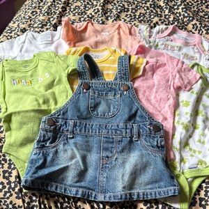 Denim and Multicolor Kids Matching 8 pc Set